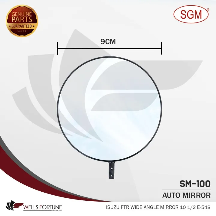 SGM SIDE MIRROR FOR ISUZU FTR WIDE ANGLE MIRROR 10 1/2 INCHES E-548 (2 PCS.)